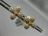 ESTATE .77CT DIAMOND 18KT ROSE GOLD 3D HANDCRAFTED FLOWER CLASSIC STUD EARRINGS