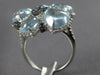 LARGE 9.94CT DIAMOND & AAA BLUE TOPAZ & SAPPHIRE 14KT WHITE GOLD FLOWER FUN RING