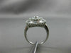 ESTATE LARGE 1.26CT DIAMOND 14KT WHITE GOLD 3D ETOILE OVAL DOUBLE HALO LOVE RING