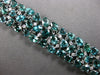 EXTRA LARGE 36.7CT DIAMOND & AAA INTENSE BLUE TOURMALINE 18K WHITE GOLD BRACELET