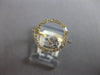 ESTATE .31CT DIAMOND 14K YELLOW GOLD ROUND & BAGUETTE FLOWER CIRCLE OF LIFE RING
