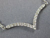 ESTATE .29CT DIAMOND 18KT WHITE GOLD 3D CLASSIC V SHAPE NECKLACE