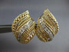 ESTATE LARGE .45CT DIAMOND 14K 2 TONE GOLD FILIGREE LEAF CLIP ON EARRINGS #27698