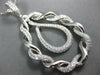 ESTATE EXTRA LARGE 1.54CT DIAMOND 18KT WHITE GOLD FLOWER TEAR DROP LOVE PENDANT