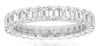 3.0CT DIAMOND 14KT WHITE GOLD EMERALD CUT SHARED PRONG ETERNITY ANNIVERSARY RING