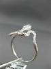 ESTATE LARGE .41CT DIAMOND & AAA RUBY 18KT WHITE GOLD 3D SNAKE SWIRL FUN RING