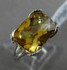 ANTIQUE 4.79CTW DIAMOND & EXTRA FACET CITRINE 14KT WHITE GOLD 3D BUTTERFLY RING
