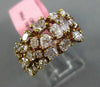 ESTATE WIDE 3.81CT PINK DIAMOND 18KT ROSE GOLD 3D MULTI SHAPE ANNIVERSARY RING