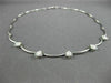 ANTIQUE ROUND .50CT DIAMOND 14KT WHITE GOLD 5 STONE PEAR ITALIAN NECKLACE #1809
