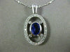 ESTATE 1.37CT DIAMOND & AAA TANZANITE 14K WHITE GOLD 3D OVAL HALO PENDANT #15295