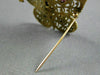 ANTIQUE LARGE 1.26CT AAA GARNET & PEARL 14KT YELLOW GOLD 3D BUTTERFLY BROOCH PIN