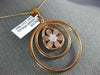 ESTATE LARGE .22CT DIAMOND 18KT ROSE GOLD 3D CIRCLE OF LIFE FLOWER FUN PENDANT
