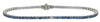 3.2CT DIAMOND & AAA SAPPHIRE 14K WHITE GOLD 3D CLASSIC ETERNITY TENNIS BRACELET