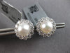 .90CT DIAMOND & AAA SOUTH SEA PEARL 18KT & 14KT WHITE GOLD FLOWER STUD EARRINGS