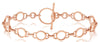 ESTATE 14KT ROSE GOLD 3D MULTI CIRCULAR LOVE KNOT FLEXIBLE TOGGLE BRACELET