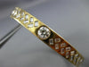ESTATE WIDE 2.0CT DIAMOND 14K YELLOW GOLD CLASSIC ETOILE BANGLE BRACELET #1896