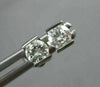 ESTATE .40CT DIAMOND 14KT WHITE GOLD 3D SOLITAIRE TENSION STUD EARRINGS #17278