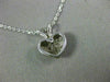 ESTATE .20CT DIAMOND 14KT WHITE GOLD 3D ETOILE HEART FLOATING PENDANT #15415