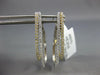 ESTATE .56CT DIAMOND 18K 2 TONE GOLD 2 ROW DOUBLE OVAL CLIP ON HANGING EARRINGS
