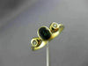 ESTATE .45CT DIAMOND & AAA SAPPHIRE 14KT YELLOW GOLD 3D ENGAGEMENT RING #26230