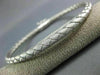 ESTATE 14KT WHITE GOLD 3D CLASSIC MESH WOVEN FLEXIBLE ITALIAN BANGLE BRACELET