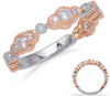 .51CT DIAMOND 14KT WHITE & ROSE GOLD PAST PRESENT FUTURE BEZEL ANNIVERSARY RING