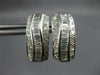 ESTATE WIDE 1CT DIAMOND 18KT WHITE GOLD ROUND & BAGUETTE SWIRL CLIP ON EARRINGS