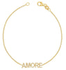 ESTATE .32CT DIAMOND 14KT YELLOW GOLD 3D CLASSIC ROUND AMORE FUN LOVE BRACELET