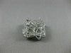 ESTATE X LARGE 3.6CT BAGUETTE & PRINCESS DIAMOND 14K WHITE GOLD CLIP ON EARRINGS