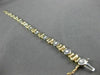ESTATE .71CT DIAMOND 14KT TWO TONE GOLD 3D BY THE YARD SOLITAIRE BEZEL BRACELET