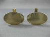 ESTATE EXTRA LARGE 14KT YELLOW GOLD OVAL SUNBURST CUFF LINKS #19858