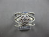 LARGE 1.15CT DIAMOND 14KT WHITE GOLD INVISIBLE CRISS CROSS INFINITY RING #27982