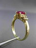 ESTATE 1.39CT DIAMOND & AAA RUBY 14K YELLOW GOLD CLASSIC ENGAGEMENT RING #2450