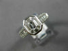 ESTATE 1.33CT DIAMOND 18KT WHITE GOLD 3D CLUSTER OCTAGON FRIENDSHIP PROMISE RING