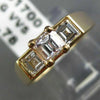 ANTIQUE .76CT ASSCHER CUT DIAMOND 14KT YELLOW GOLD PAST PRESENT FUTURE RING #112