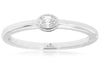 .10CT DIAMOND 14KT WHITE GOLD CLASSIC OVAL SOLITAIRE BEZEL FRIENDSHIP LOVE RING