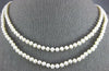 ESTATE AAA SOUTH SEA PEARL 14K WHITE GOLD 3D CLASSIC 5mm TWO ROW NECKLACE #21026