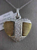 ESTATE LARGE .62CT DIAMOND 14K WHITE & YELLOW GOLD MULTI ROPE HEART LOVE PENDANT