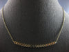ESTATE .83CT DIAMOND 14K YELLOW GOLD 3D CLASSIC ROUND FILIGREE BAR LOVE NECKLACE