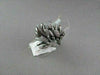 ANTIQUE WIDE FILIGREE FLOWER 3D 1.55CT DIAMOND 18KT BLACK AND WHITE GOLD RING
