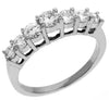 ESTATE 1.01CT DIAMOND 14KT WHITE GOLD 3D ROUND GRADUATING PRONG ENGAGEMENT RING
