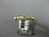 ESTATE .11CT DIAMOND 14KT WHITE GOLD ETOILE BEZEL LEAF ETERNITY ANNIVERSARY RING