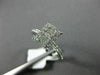 ESTATE .63CT ROUND & BAGUETTE DIAMOND 18KT WHITE GOLD RECTANGULAR PROMISE RING