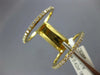 ESTATE LARGE .42CT DIAMOND 18KT YELLOW GOLD SEMI ETERNITY 2 ROW FULL FINGER RING