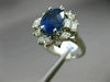 ANTIQUE 5.56CT DIAMOND & AAA OVAL SAPPHIRE 14KT WHITE GOLD 3D ENGAGEMENT RING