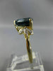 ESTATE LARGE 4.05CT DIAMOND & AAA BLUE TOPAZ 14KT YELLOW GOLD FILIGREE FUN RING