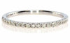 ESTATE .19CT DIAMOND 18KT WHITE GOLD 3D SEMI ETERNITY WEDDING ANNIVERSARY RING
