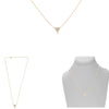 .12CT DIAMOND 14KT ROSE GOLD ROUND PAVE TRIANGULAR ADJUSTABLE FUN LOVE NECKLACE