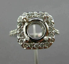 ESTATE .80CT DIAMOND 14KT WHITE GOLD 3D SQUARE SEMI MOUNT ENGAGEMENT RING #25529