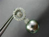 LARGE .91CT DIAMOND & AAA TAHITIAN PEARL 18KT WHITE GOLD CIRCLE OF LIFE EARRINGS